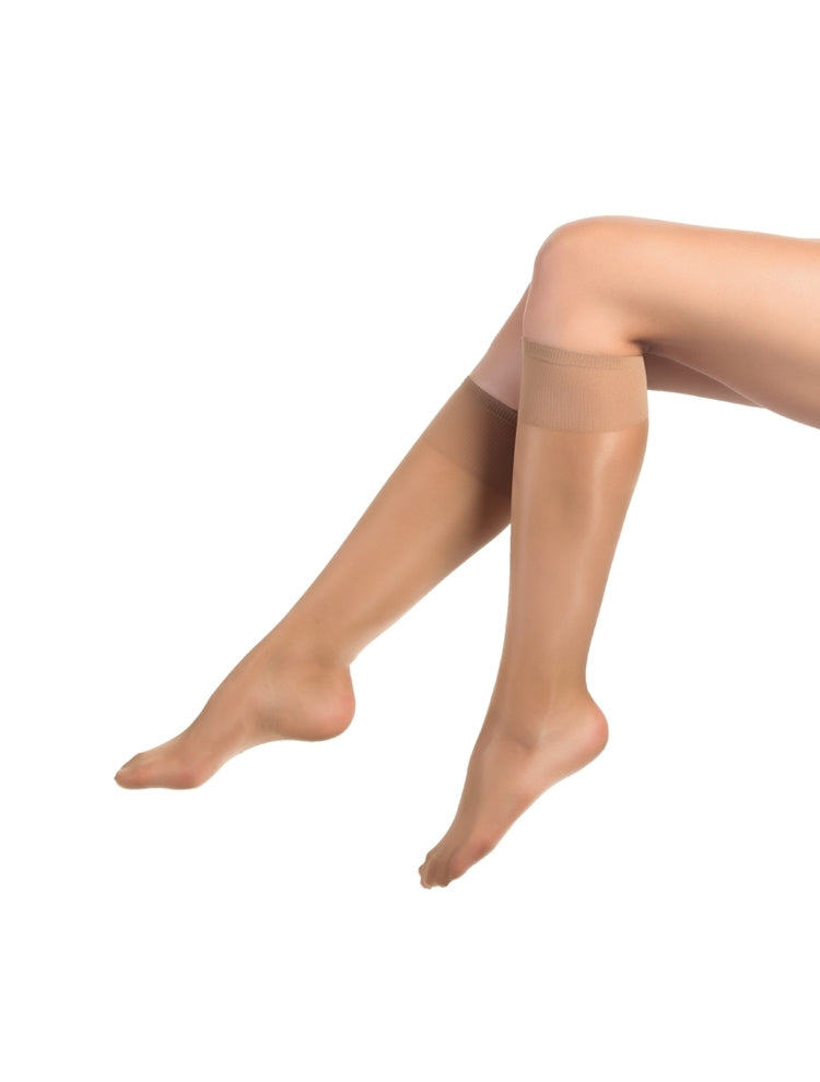 Women's Gamba 15 Denier sheer knee highs nude color